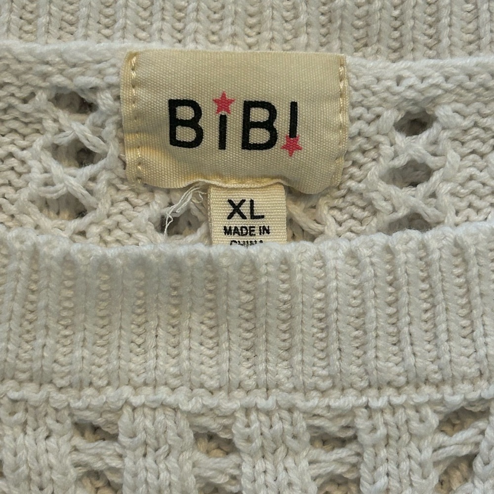 BiBi Ivory Crochet Knit Top - Picture 5 of 6